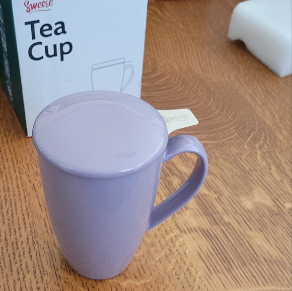 Sweese Porcelain Tea Mug with Infuser & Lid - 15 oz. - purple - Picture 12 of 13